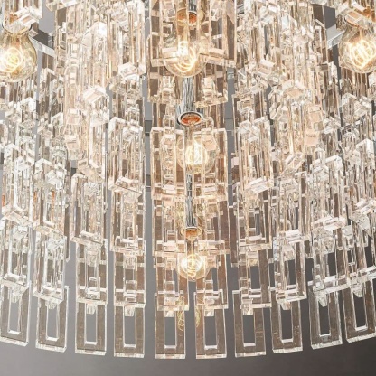 Marigold Multi-Tier Crystal Chain Round Chandelier 60"