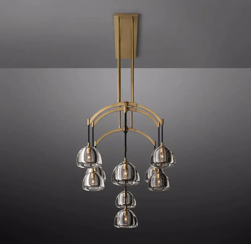 Hemispheres Linear Chandelier 54''