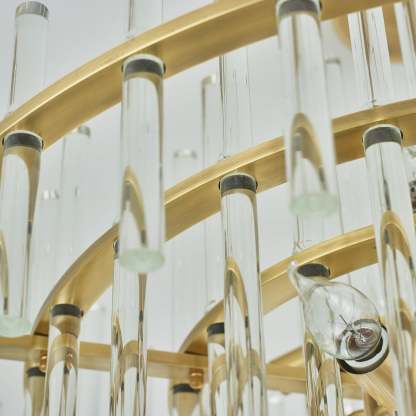 Long tube golden chandelier