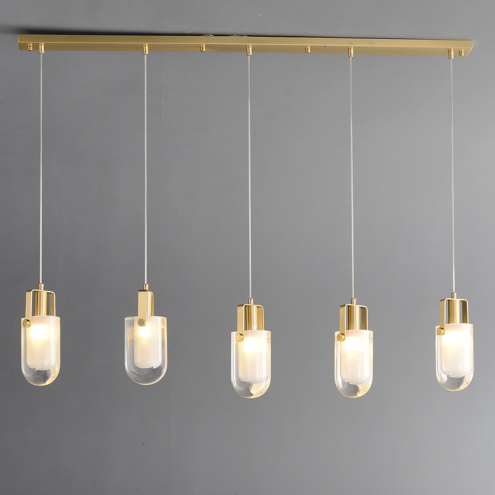 White Crystal Cloud Line Chandelier