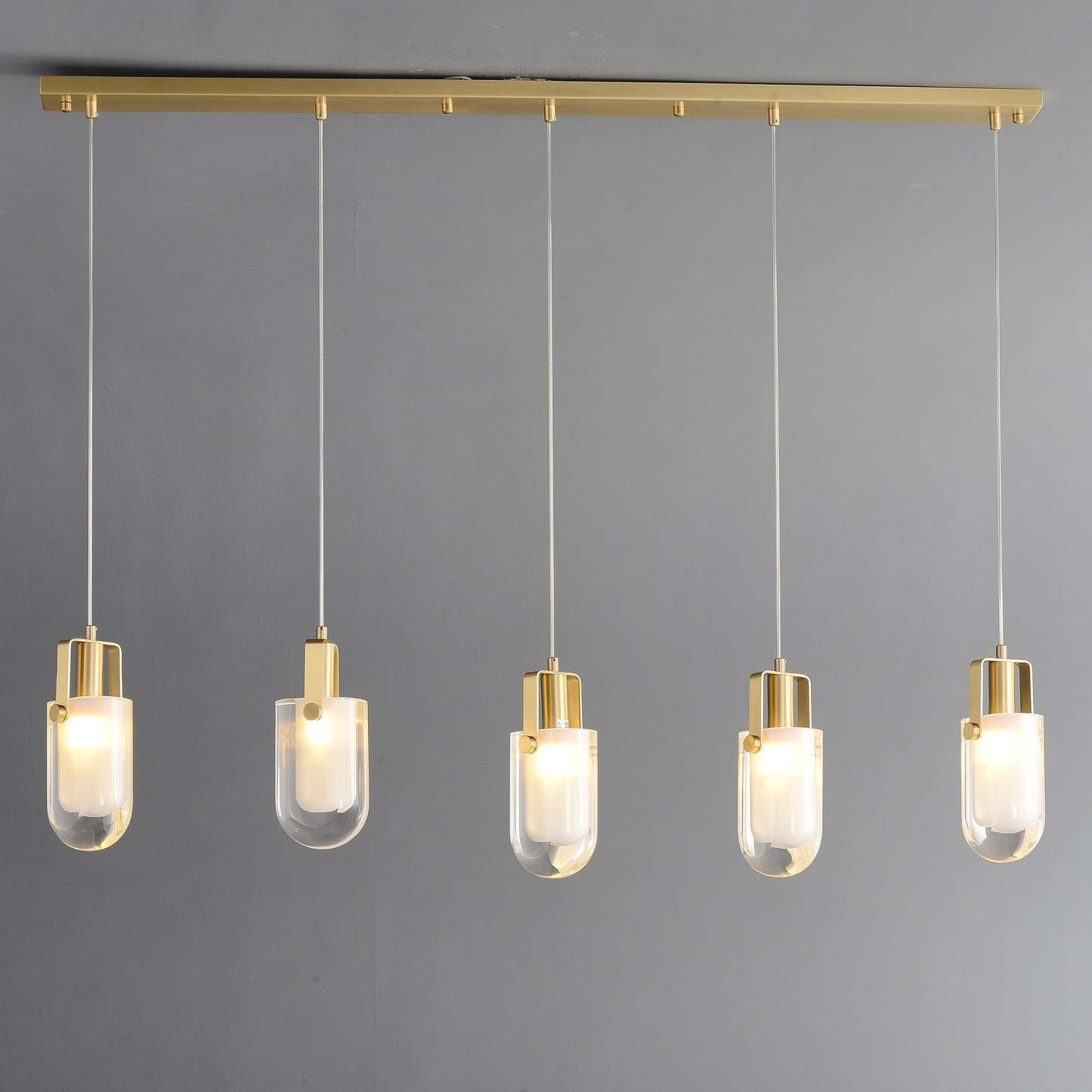 White Crystal Cloud Line Chandelier