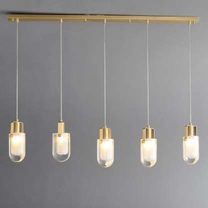 White Crystal Cloud Line Chandelier