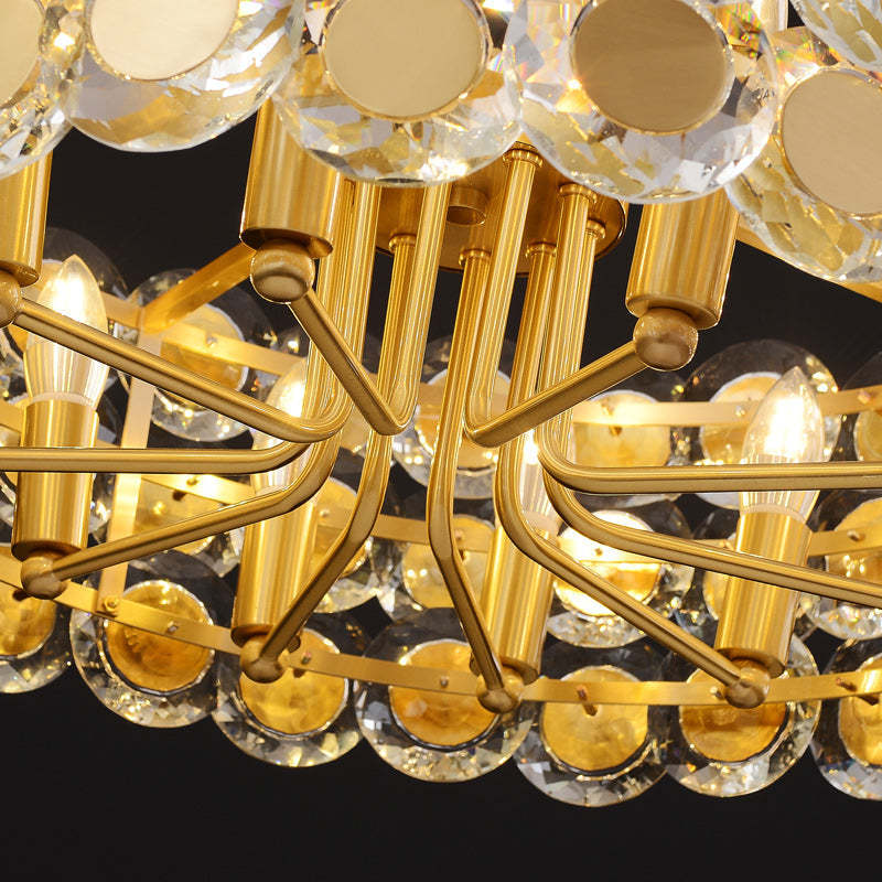 Gold Coin Crystal Chandelier