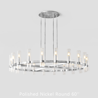 Revella Glass Cup Round Chandelier 60"