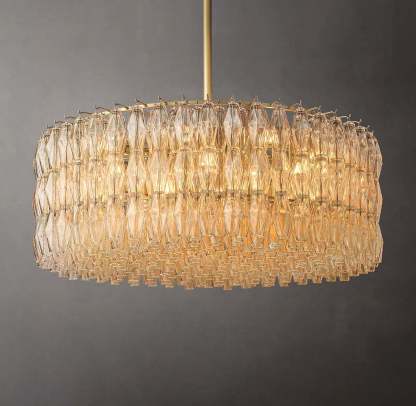 Chiara Glass Round Chandelier 47"