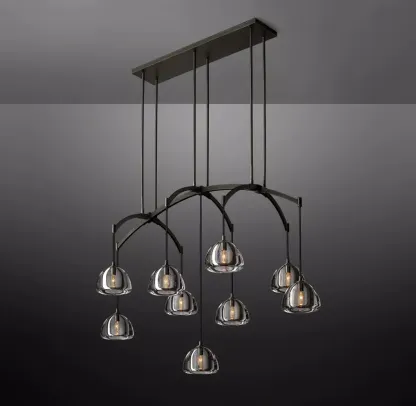 Hemispheres Linear Chandelier 54''
