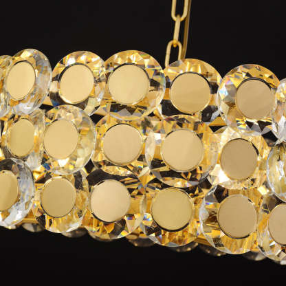 Gold Coin Crystal Chandelier