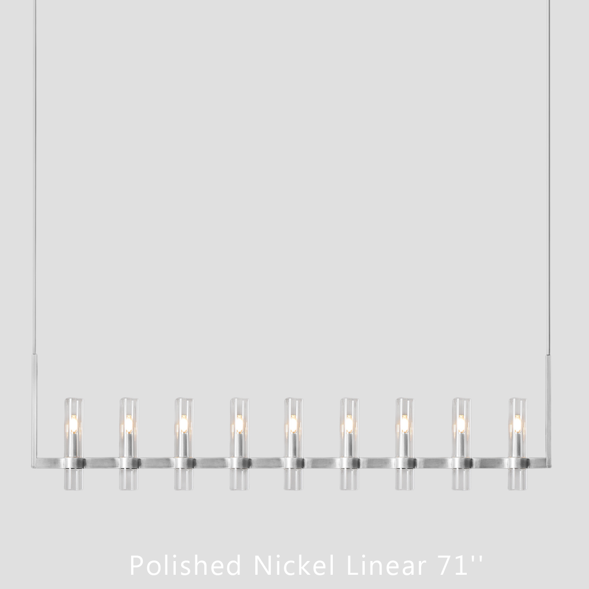 Revella Glass Cup Linear Chandelier 71"