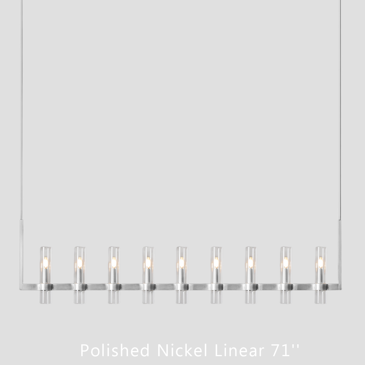 Revella Glass Cup Linear Chandelier 71"