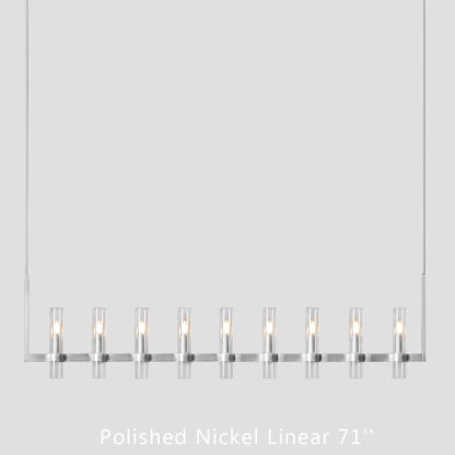 Revella Glass Cup Linear Chandelier 71"