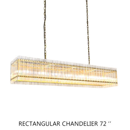 San Marc Handmade Glass Rectangle Chandelier 72"