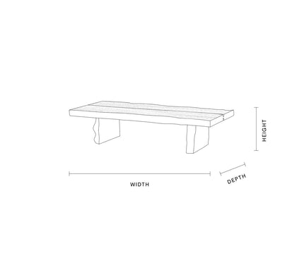 Nobu Rectangular Coffee Table Specifications