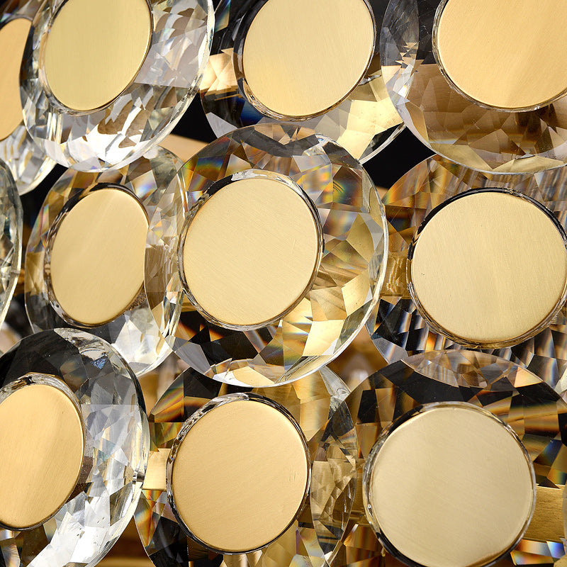 Gold Coin Crystal Chandelier