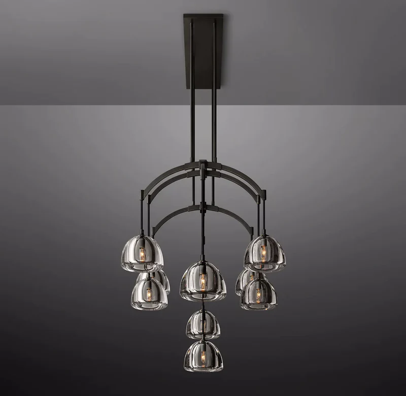Hemispheres Linear Chandelier 54''