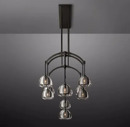 Hemispheres Linear Chandelier 54''