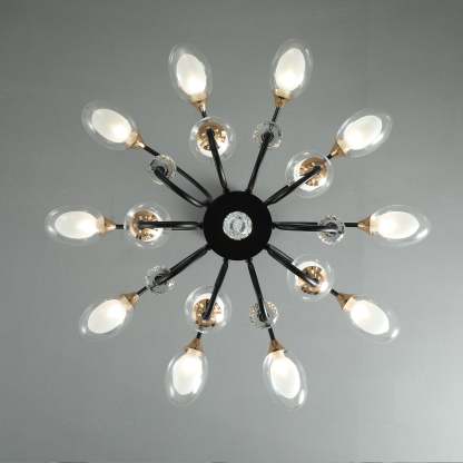 Modern Black and gold  pendant chandelier