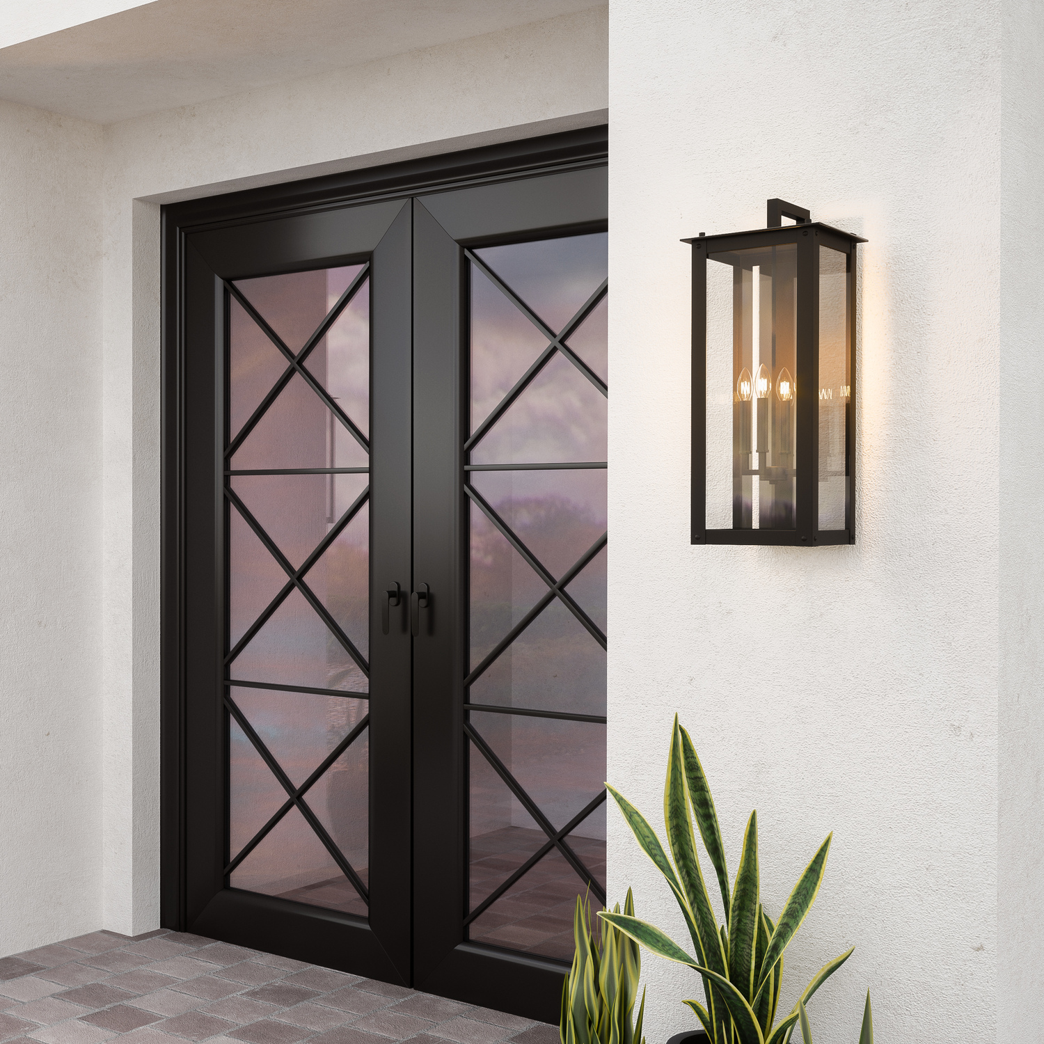 36"H 4-Light Outdoor Wall Lantern