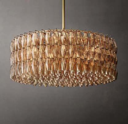 Chiara Glass Round Chandelier 47"