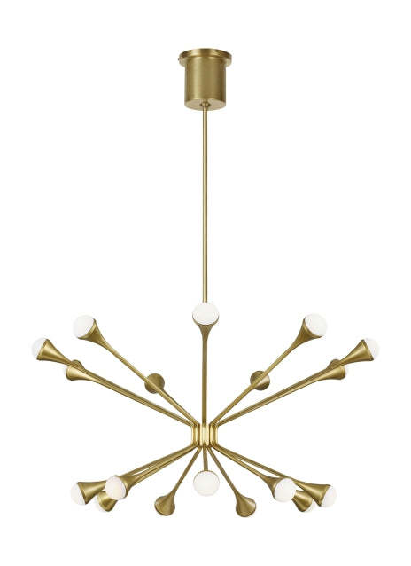 Lola Chandelier In Aged Brass 32"