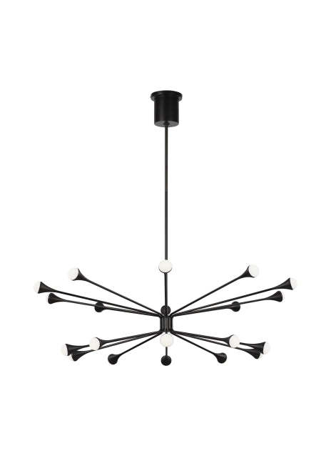Lola Chandelier In Matte Black 48"
