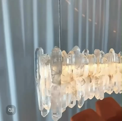Rock Crystal Linear Chandelier