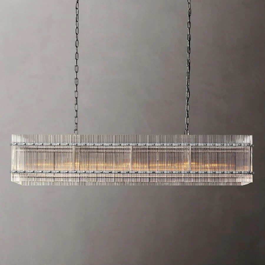 San Marc Handmade Glass Rectangle Chandelier 54"