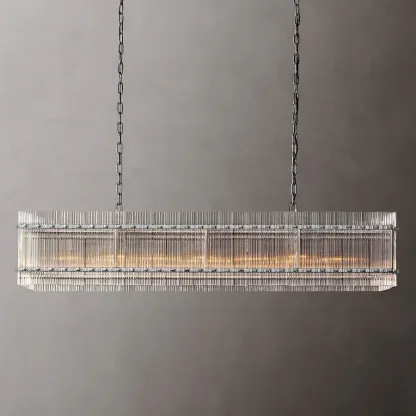 San Marc Handmade Glass Rectangle Chandelier 54"