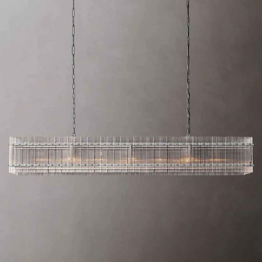 San Marc Handmade Glass Rectangle Chandelier 72"
