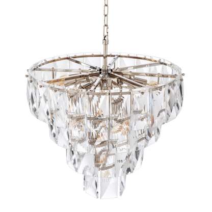 Modern Glass Chandelier [S/L] - [Clear/Smoke]
