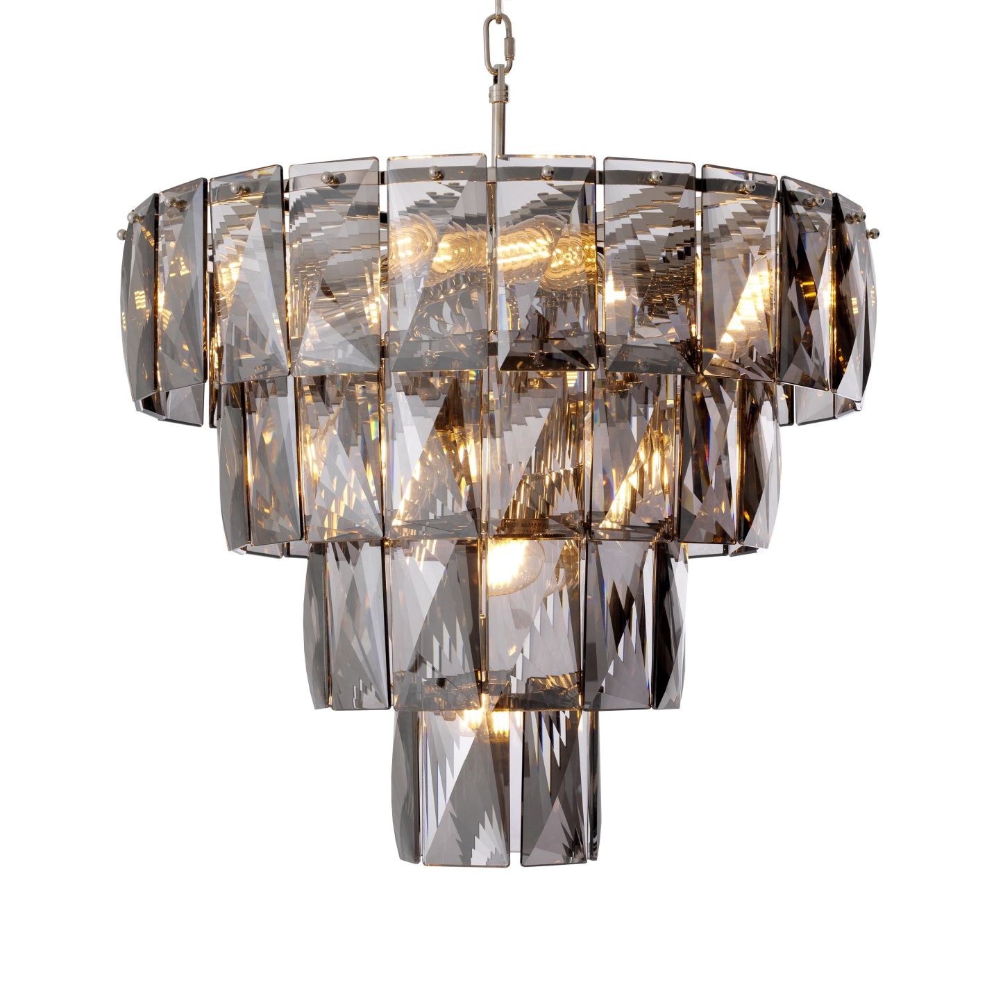 Modern Glass Chandelier [S/L] - [Clear/Smoke]