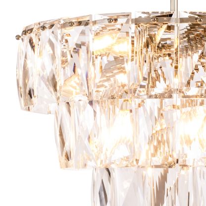 Modern Glass Chandelier [S/L] - [Clear/Smoke]