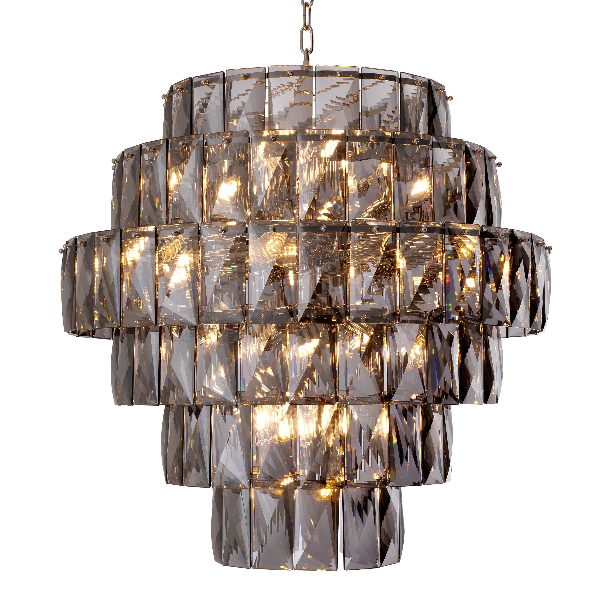 Modern Glass Chandelier [S/L] - [Clear/Smoke]