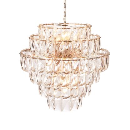 Modern Glass Chandelier [S/L] - [Clear/Smoke]