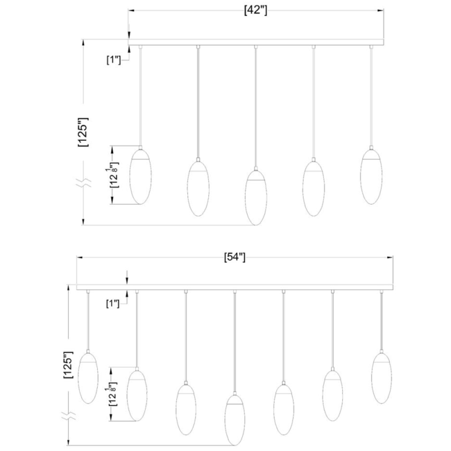 Aubree Linear Multi-Light Chandelier
