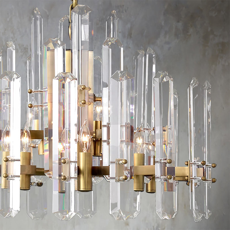 Bonnie Faceted Crystal Round Chandelier 24"