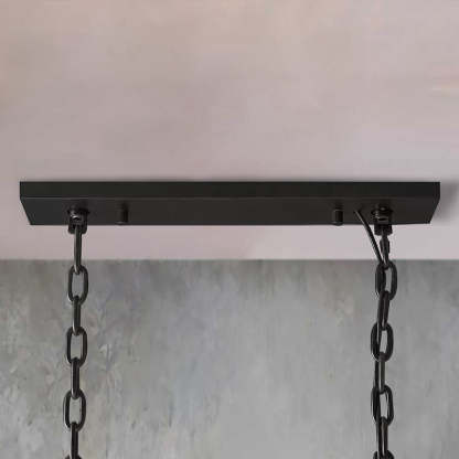 Halow Faceted Crystal Rectangular Chandelier 42"