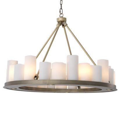 Commodore Ring Modern Chandelier - [Black/Brass]