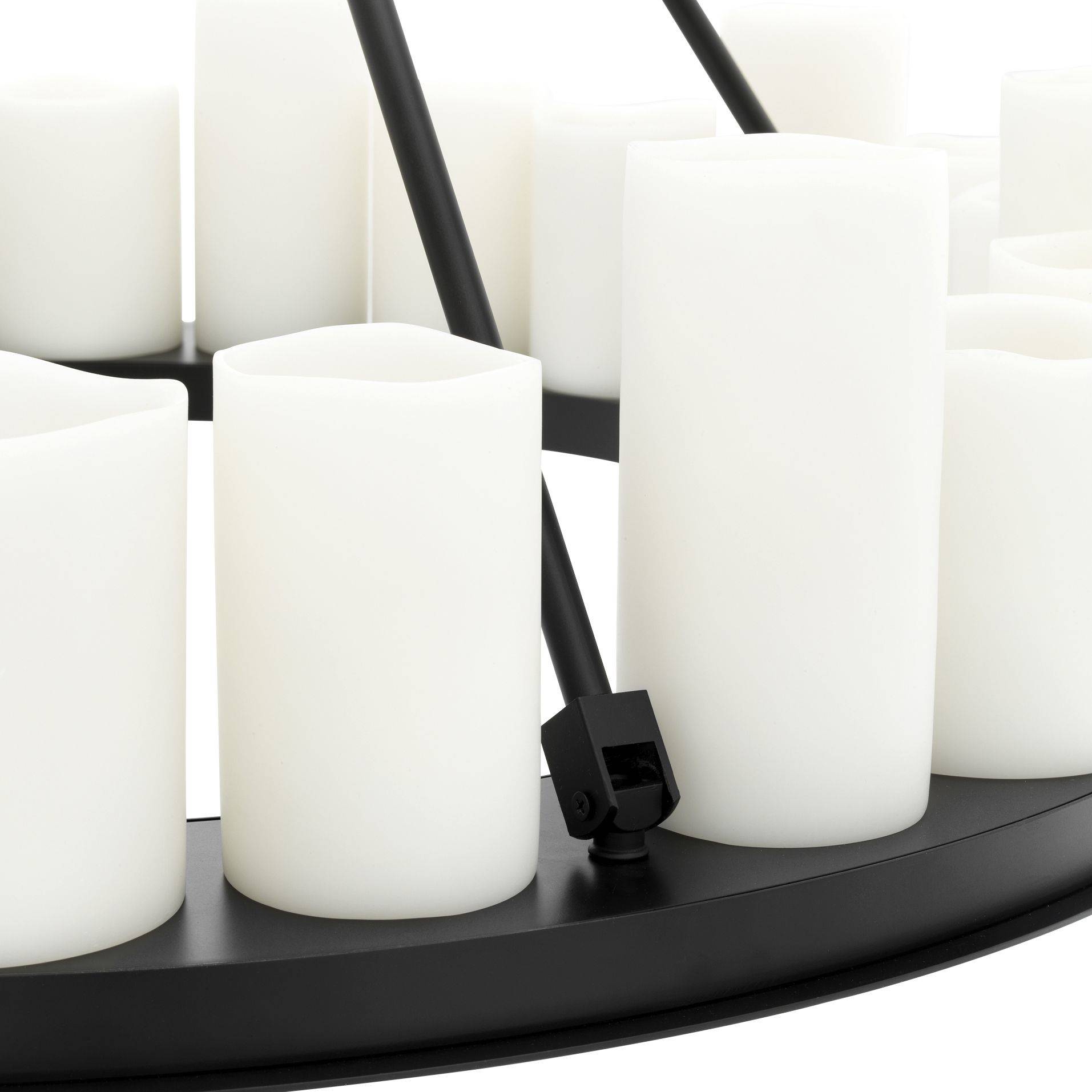 Commodore Ring Modern Chandelier - [Black/Brass]