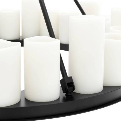 Commodore Ring Modern Chandelier - [Black/Brass]