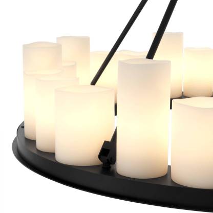 Commodore Ring Modern Chandelier - [Black/Brass]