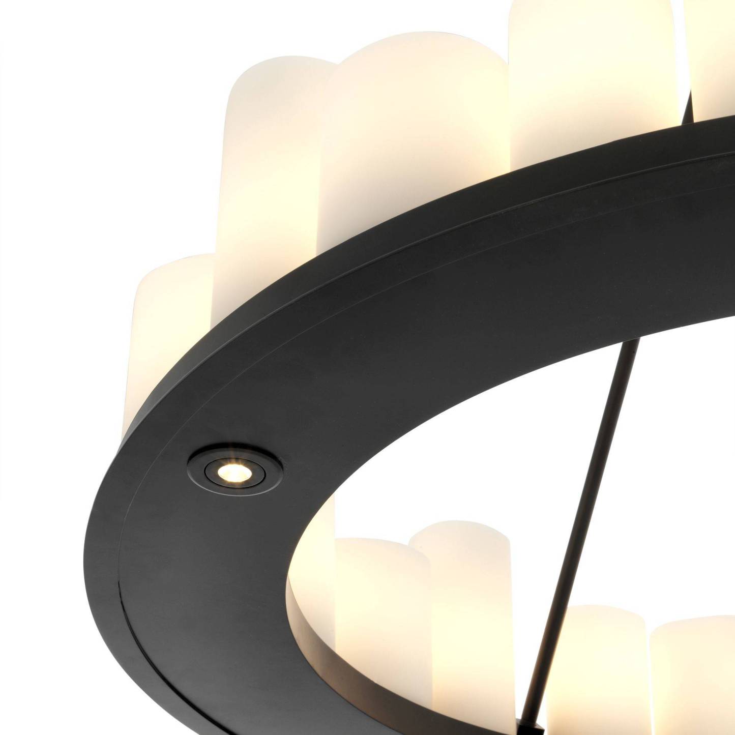 Commodore Ring Modern Chandelier - [Black/Brass]