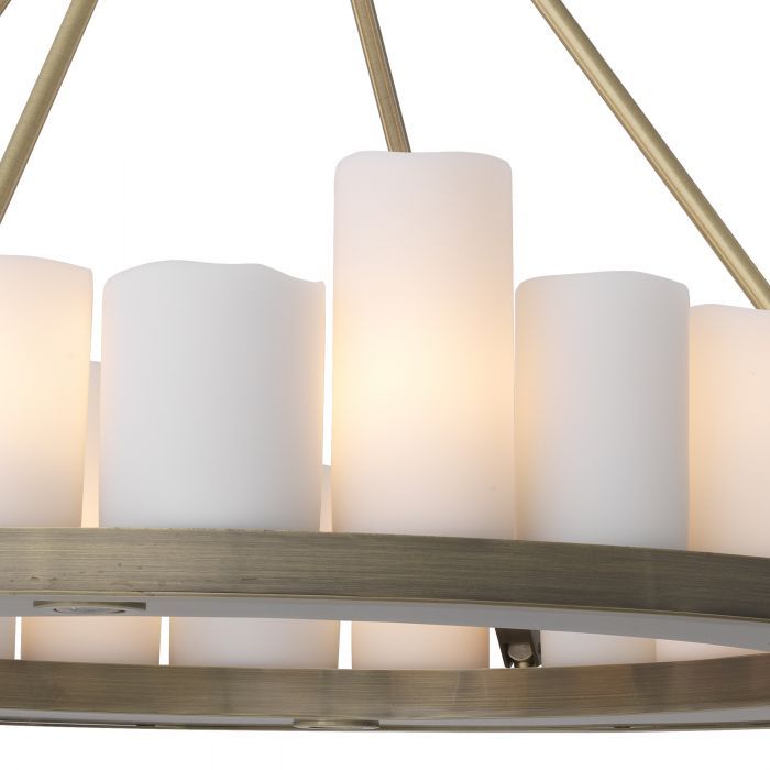 Commodore Ring Modern Chandelier - [Black/Brass]