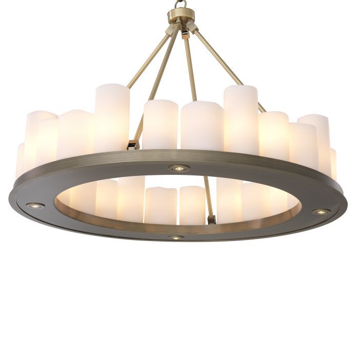 Commodore Ring Modern Chandelier - [Black/Brass]