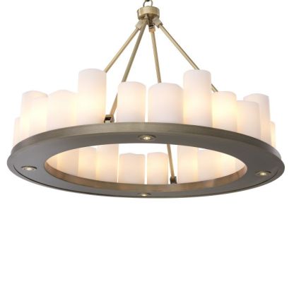 Commodore Ring Modern Chandelier - [Black/Brass]