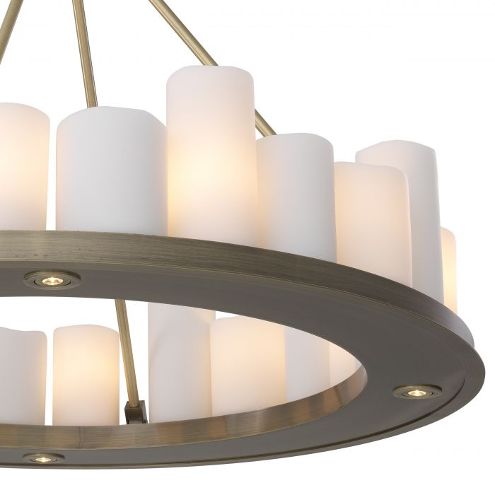 Commodore Ring Modern Chandelier - [Black/Brass]