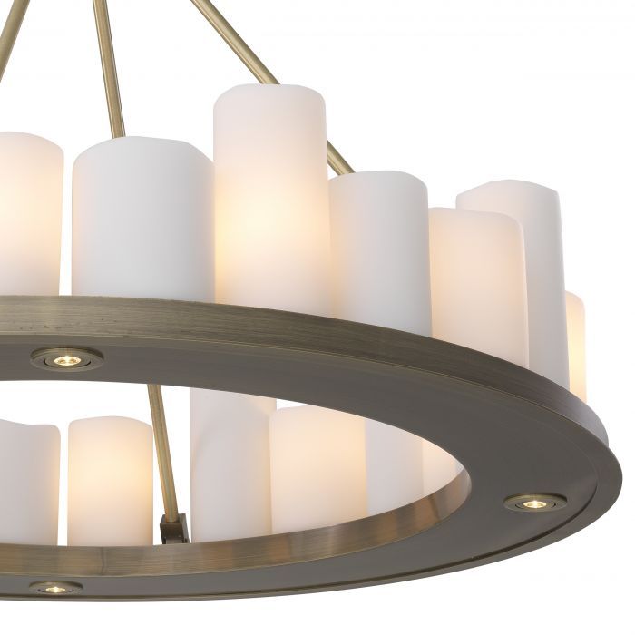 Commodore Ring Modern Chandelier - [Black/Brass]