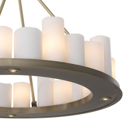 Commodore Ring Modern Chandelier - [Black/Brass]