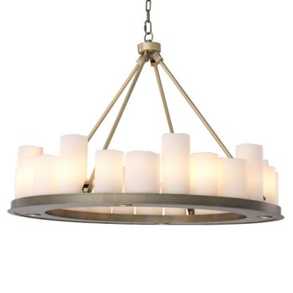 Commodore Ring Modern Chandelier - [Black/Brass]