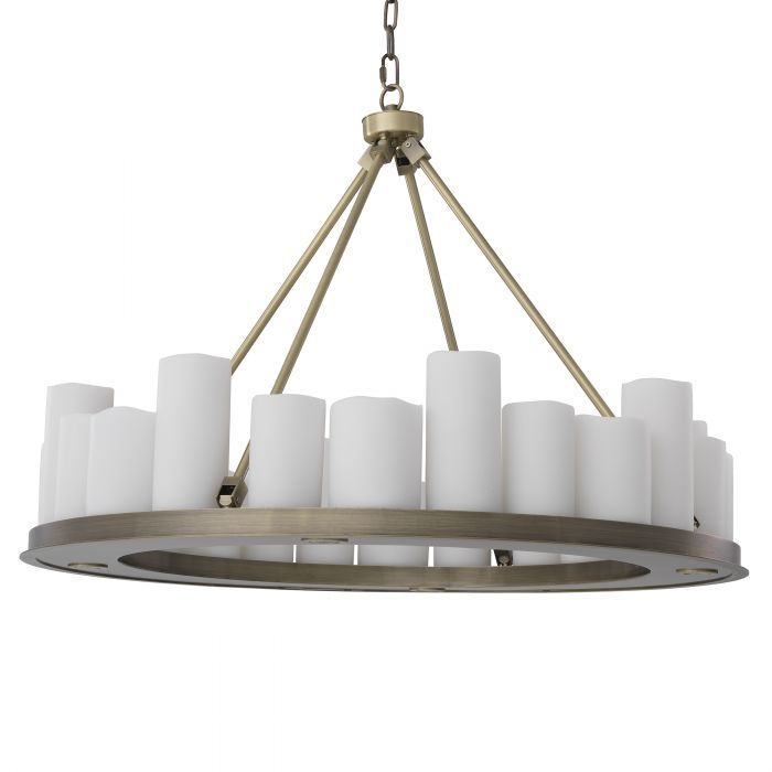 Commodore Ring Modern Chandelier - [Black/Brass]