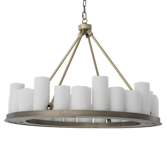 Commodore Ring Modern Chandelier - [Black/Brass]